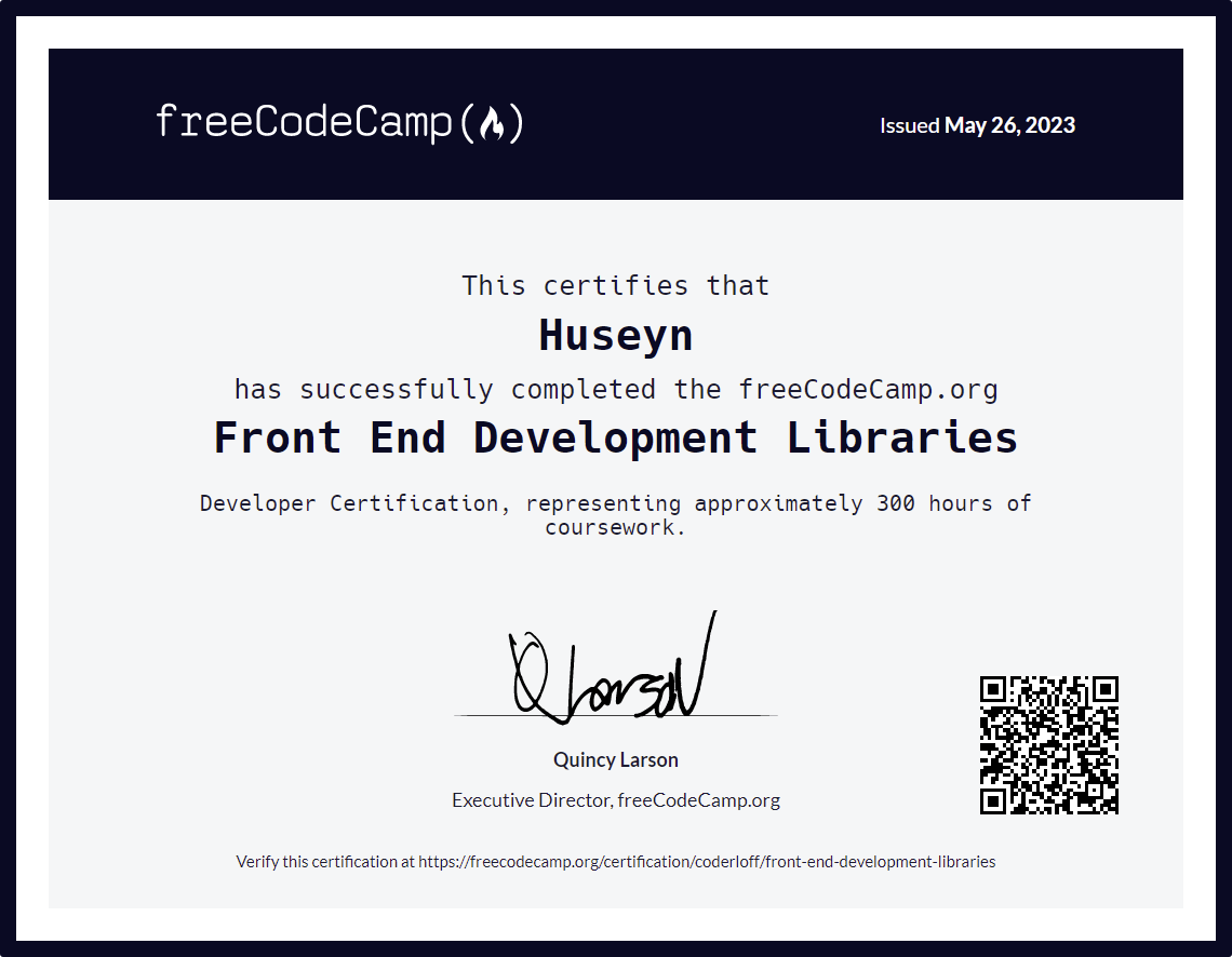 Freecodecamp - Front-end Development Libraries